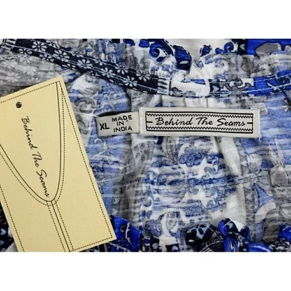 BEHIND THE SEAMS PAISLEY PRINT BOHO PEASANT TUNIC - Picture 7 of 9